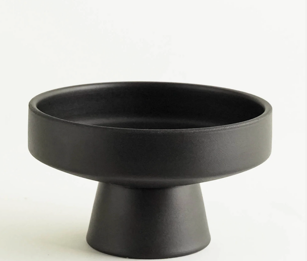 Keramisk Ikebana vase - Pitch Black
