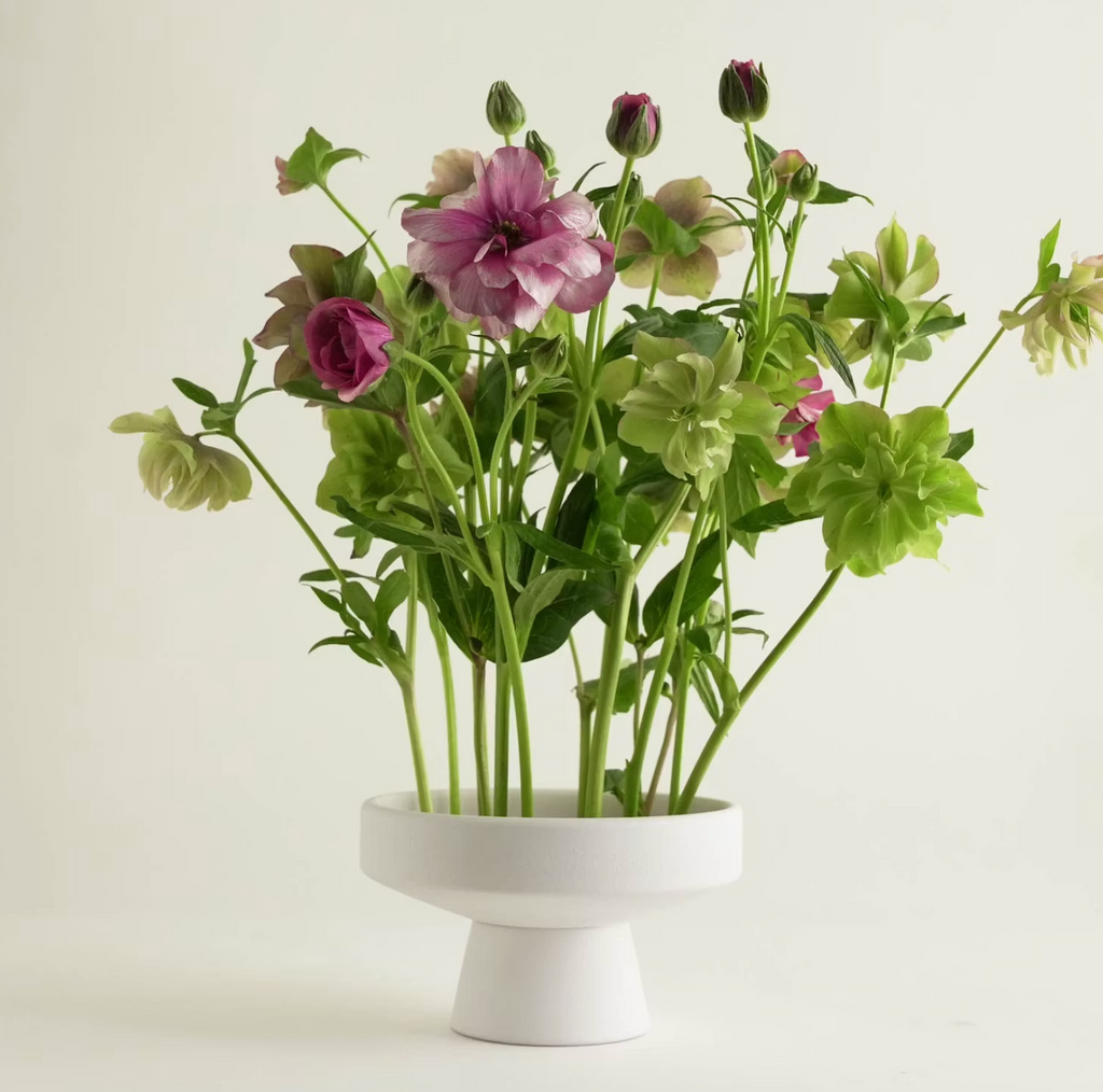 Keramisk Ikebana vase - Polar White